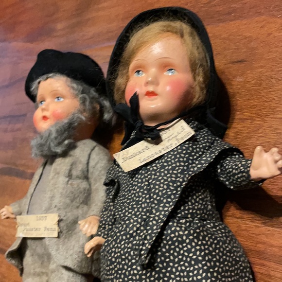 Dunkard antique German Amish dolls papier-mâché - Picture 9 of 9